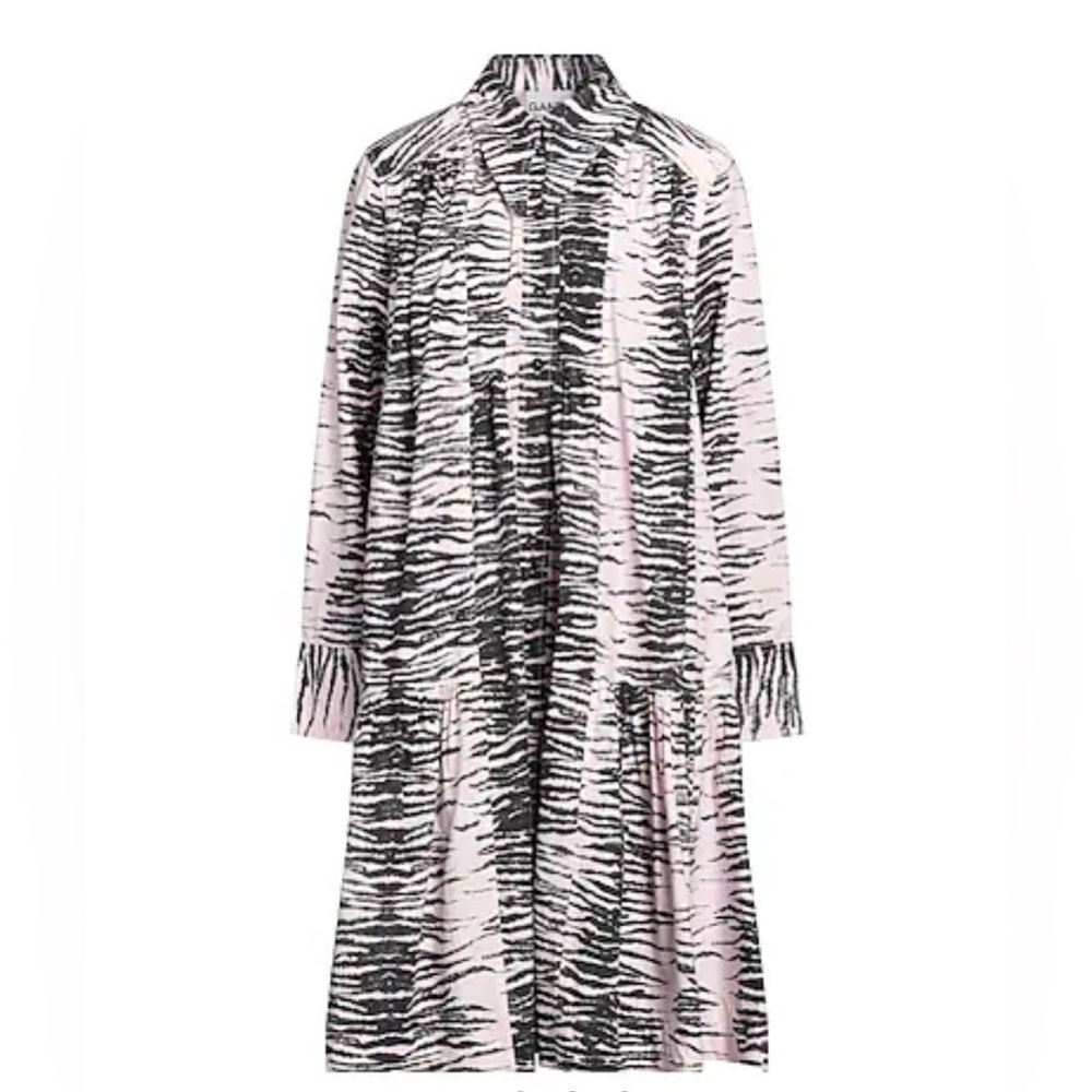 GANNI Tiger Print Button Down Dress Size 44 (US 16)